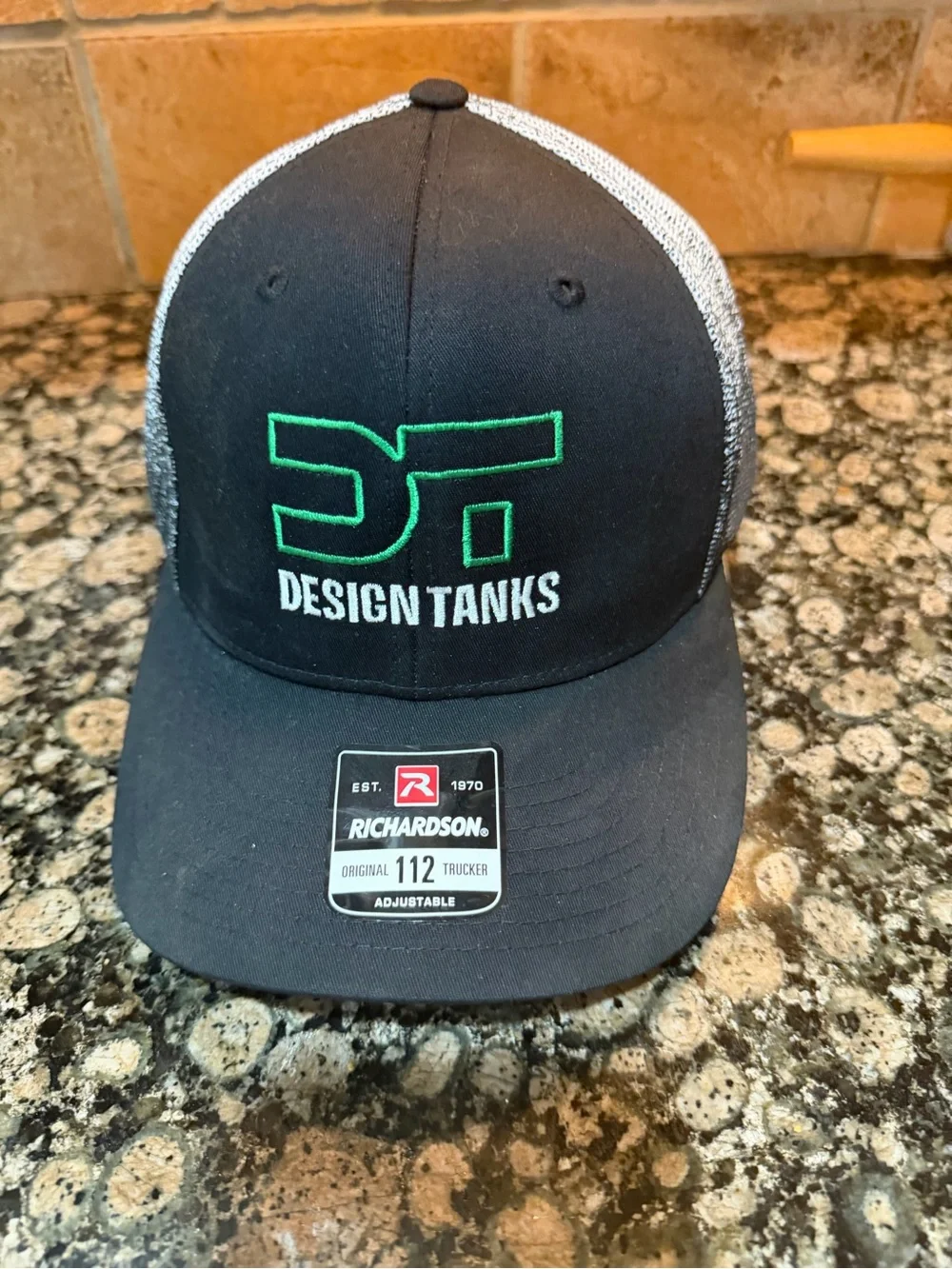 Design Tanks Richardson Trucker Hat - Black with Gray Mesh